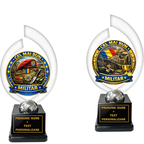 Trofeu „Cel Mai Bun Militar” – Cadou Personalizat