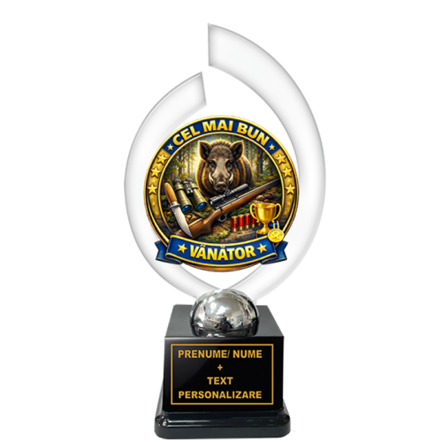 Trofeu „Cel Mai Bun Vanator” – Cadou Personalizat