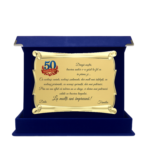 Cutie Plus - Placheta "Nunta de Aur" - M1