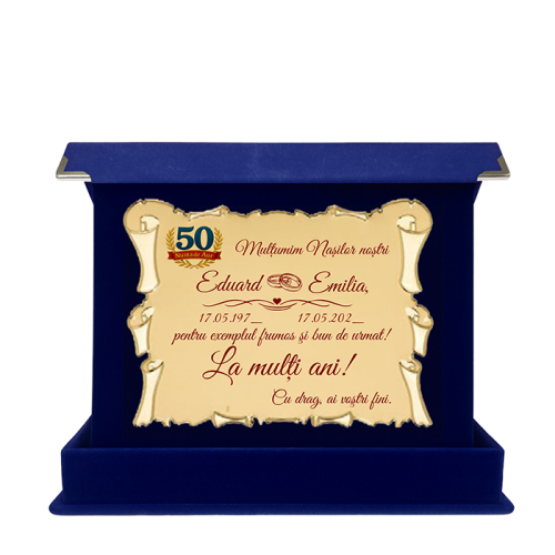 Cutie Plus - Placheta "Nunta de Aur" - M4