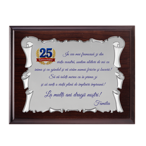 Placheta "Nunta de Argint" - M1