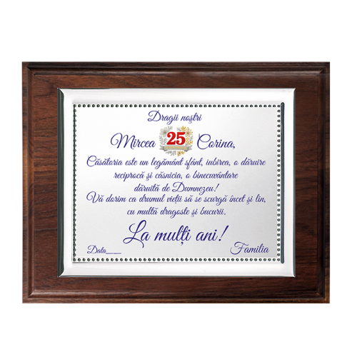 Placheta "Nunta de Argint" - M2