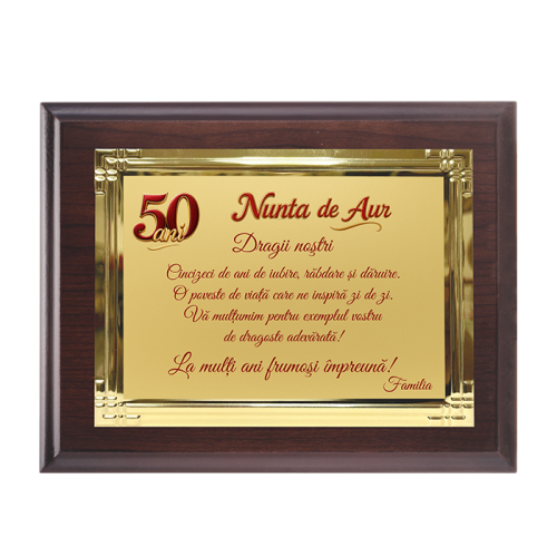Placheta "Nunta de Aur" - M2