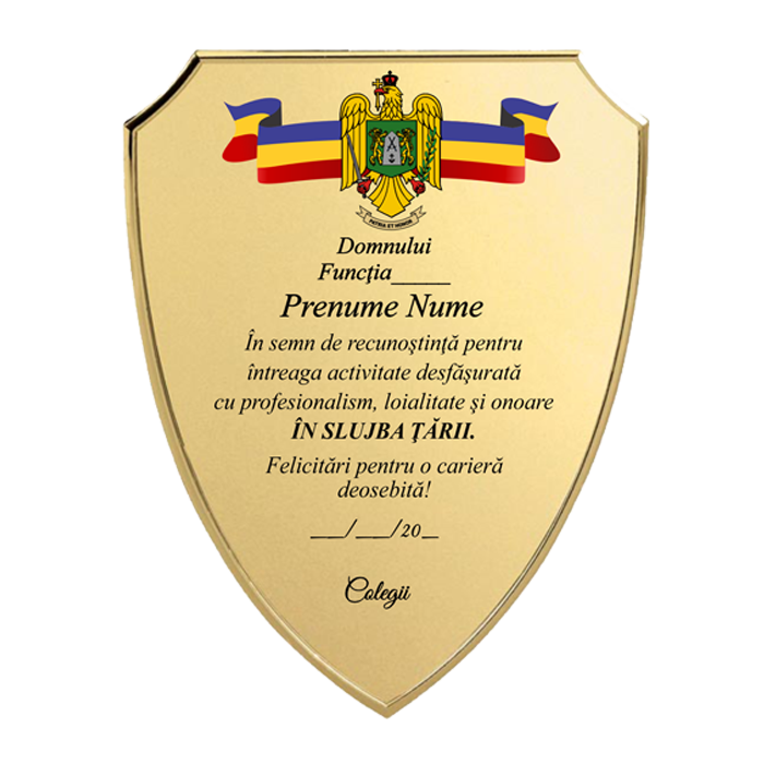 Politist / Jandarm - Placheta Scut Pensionare