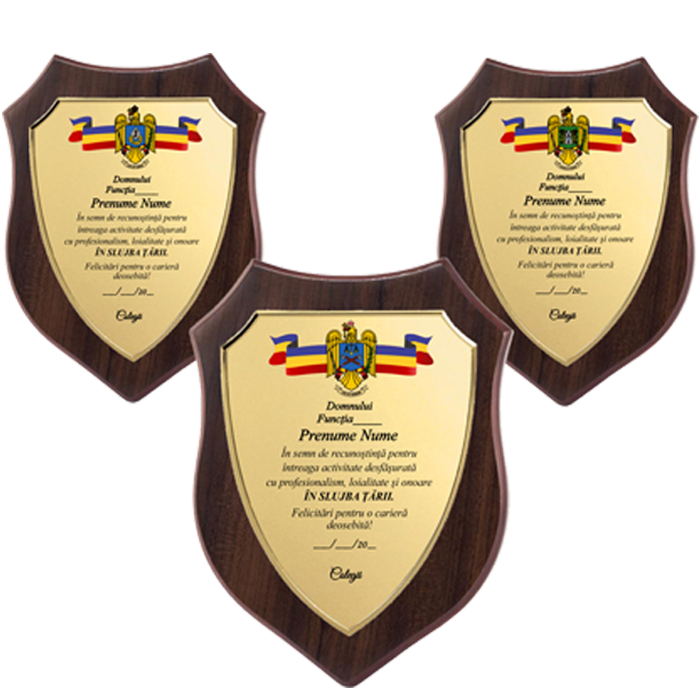 Politist / Jandarm - Placheta Scut Pensionare