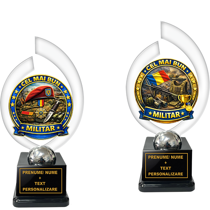 Trofeu „Cel Mai Bun Militar” – Cadou Personalizat