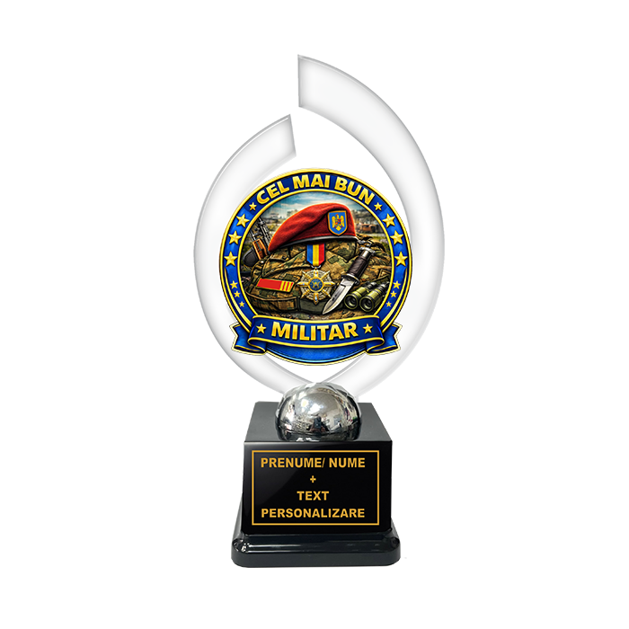 Trofeu „Cel Mai Bun Militar” – Cadou Personalizat