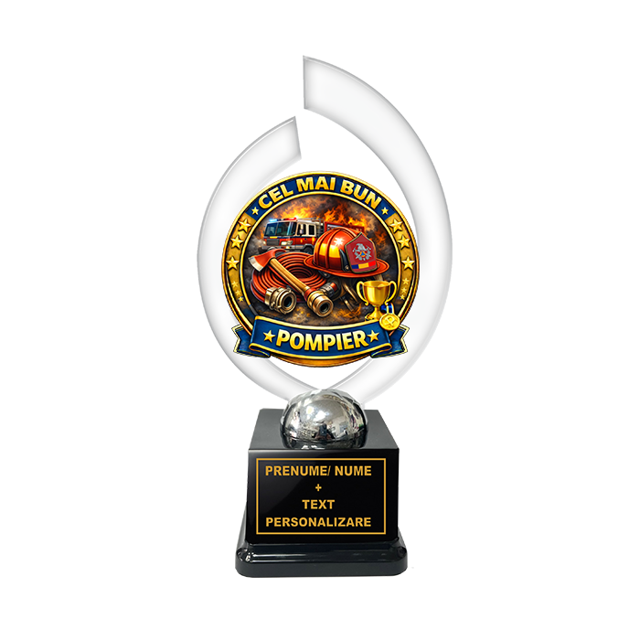 Trofeu „Cel Mai Bun Pompier” – Cadou Personalizat