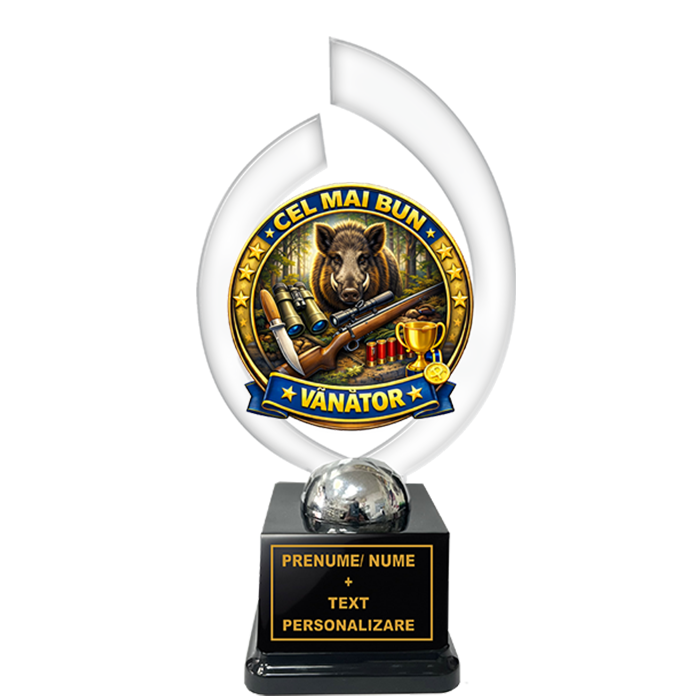 Trofeu „Cel Mai Bun Vanator” – Cadou Personalizat