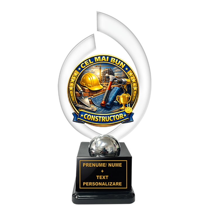 Trofeu „Cel Mai Bun Constructor” – Cadou Personalizat