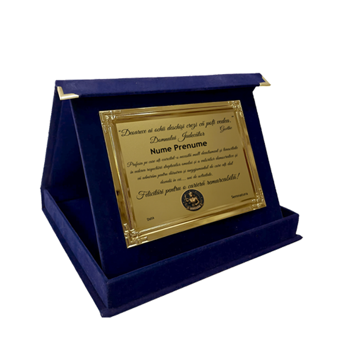  Judecator - Placheta Pensionare Cutie Plus